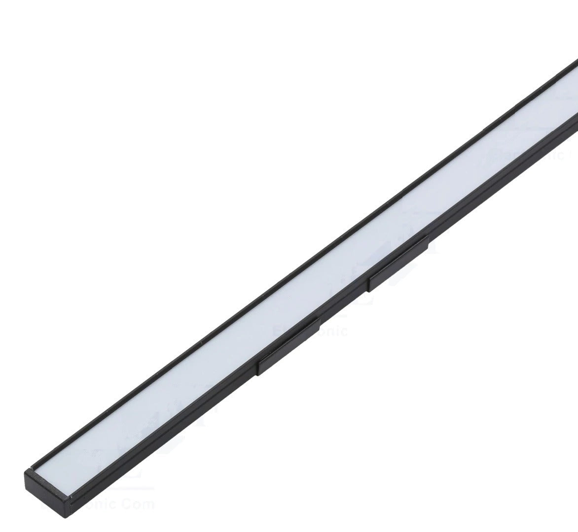 LED profiel - zwart - melk witte afdekplaat - 12 x 7 mm LED profiel - zwart - melk witte afdekplaat - 12 x 7 mm